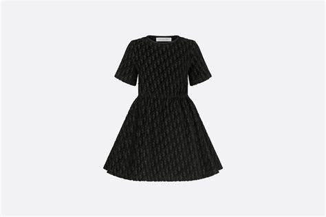 dior black velvet dress square neck|Flared Dress Black Dior Oblique Velvet Jacquard.